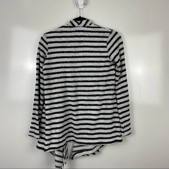 NEW BB Dakota Just Your Stripe French Terry Knit Open Front Cardigan Size Small - Picture 3 of 11